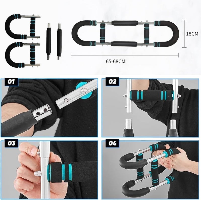 HOTIMO Twister Arm Trainer - Adjustable 60-110lb Resistance with High-Tensile Steel Spring, Portable Arm & Chest Workout Equipment for Forearm, Triceps Strength Training, Home Workout Equipmen for Men&Women - Image 5